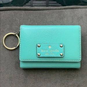 Kate Spade turquoise key ring wallet